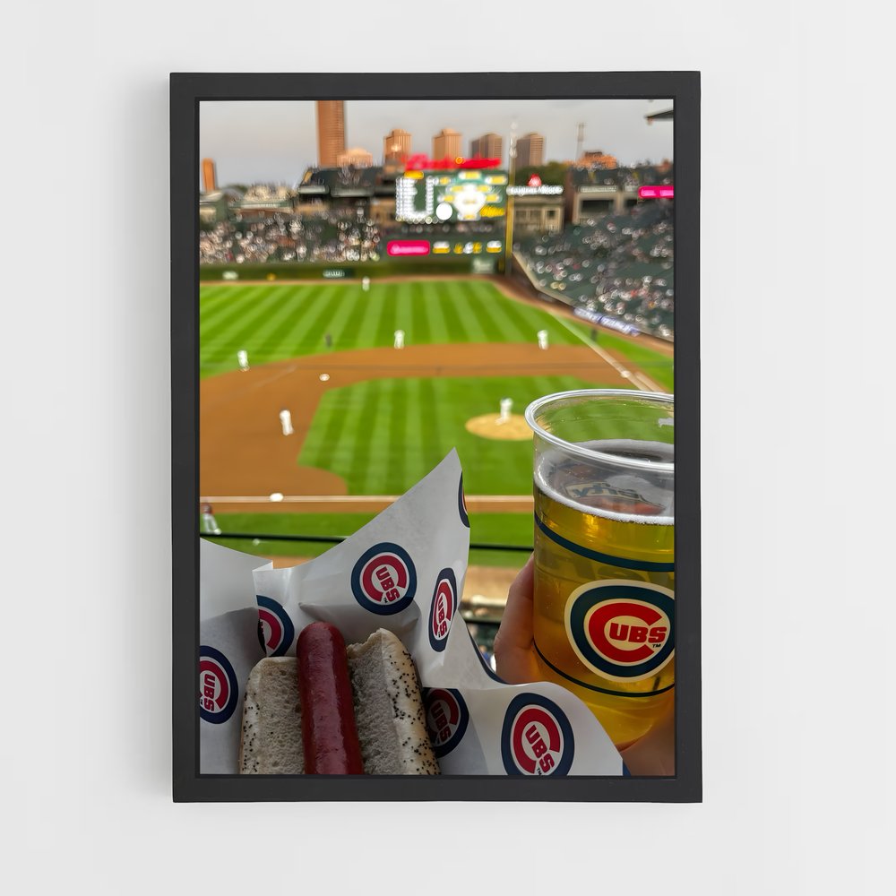 Poster Hot Dog & Beer – affiche Baseball (vue 2)